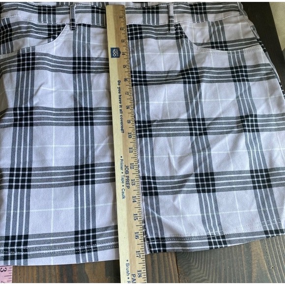 NWT VTG Y2K Like An Angel Overall Skirt 1X Plus Lavender Black Plaid Skater Goth - Picture 11 of 11